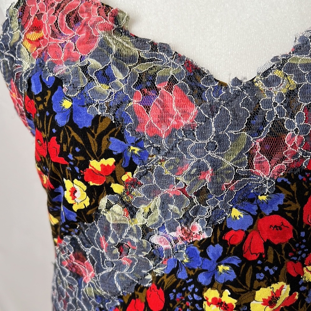 ❤️ Vintage Mariella Burani Per AMULETI Floral Tank Dress - Picture 8 of 15